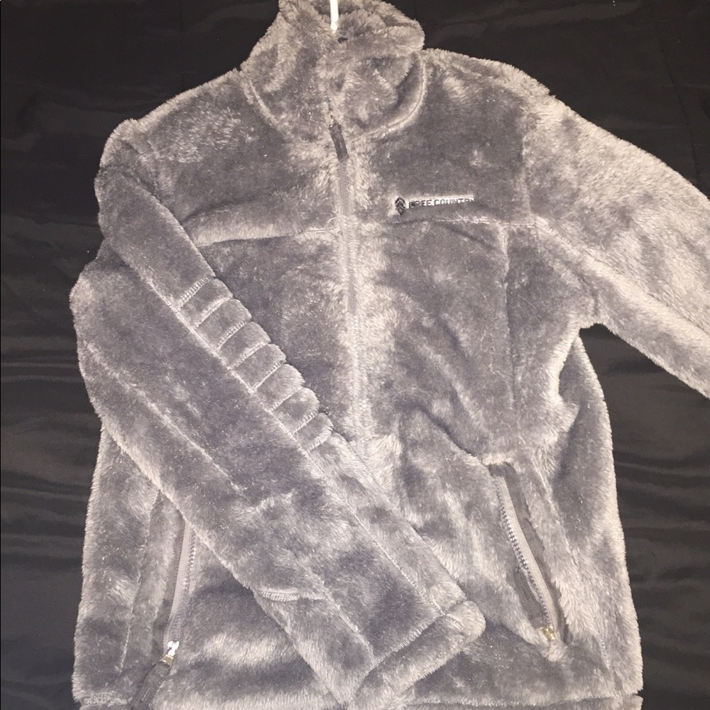 Grey fuzzy jacket!
